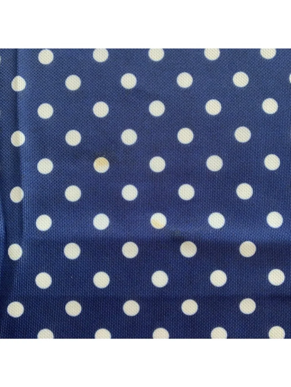 Blue White Polka Dot Polyester Fabric 2 3/8 Yards 60” W x 52” L NOS